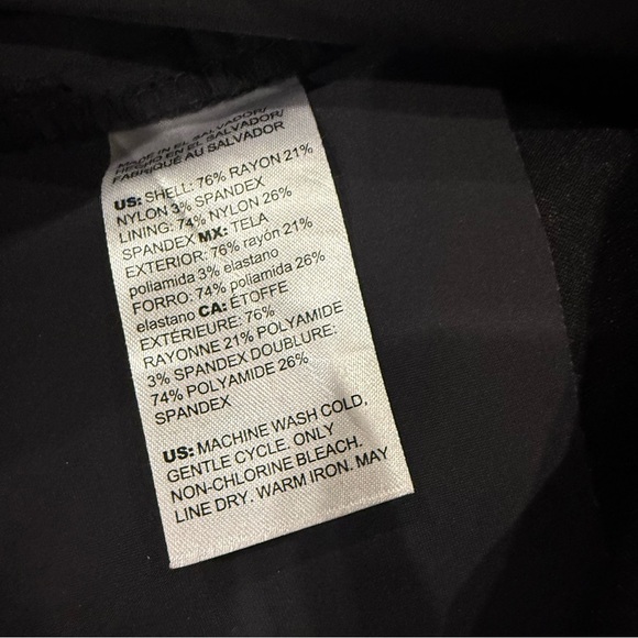 Chico’s Pull-on Dress Pants Stretch Straight Leg Black Size 10 (Chico’s 1.5R) - Picture 11 of 12